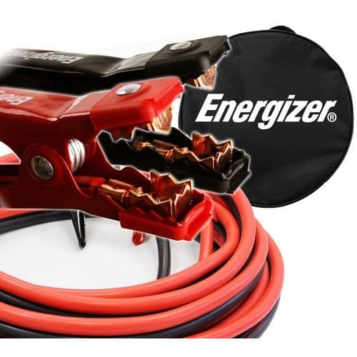 (image for) Energizer, ENB416U, 4 Gauge 16 Foot booster battery cables, Industrial grade copper clad aluminum booster cables, Remains flexible even at -40C, PVC coated insulated clamps, 800 Amp Capacity