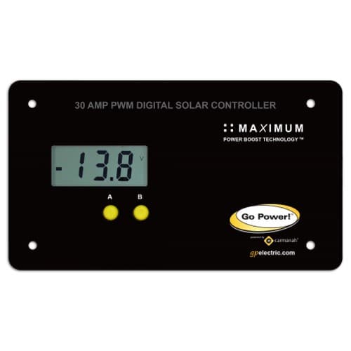 (image for) Go Power, GP-PWM-30, 30 Amp Pulse with Modulated Digital Solar Controller