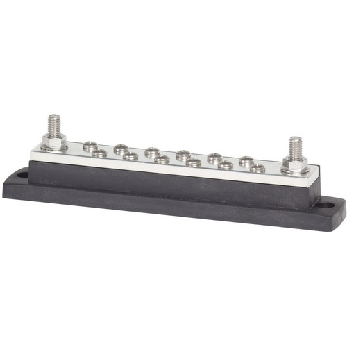 (image for) Blue Sea Systems, 2105, MaxiBus 250A BusBar - Two 5/16"-18 Studs and Twelve #10-24 Screws