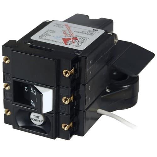 (image for) Blue Sea Systems, 3102100, A-Series ELCI Main Circuit Breaker - Double Pole 120V AC 30A