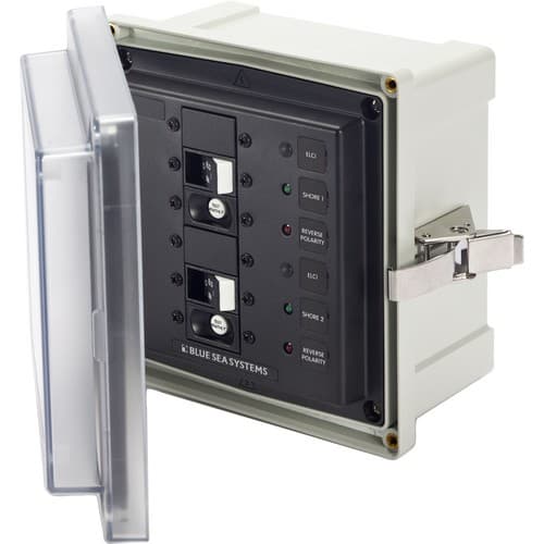 (image for) Blue Sea Systems, 3117, SMS Surface Mount System Panel Enclosure - 2 x 120V AC / 30A ELCI Main