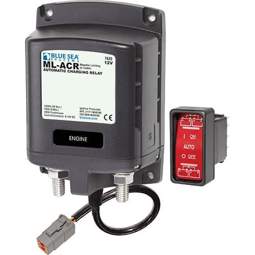 (image for) Blue Sea Systems, 7620100, ML-ACR Heavy Duty Automatic Charging Relay 12V