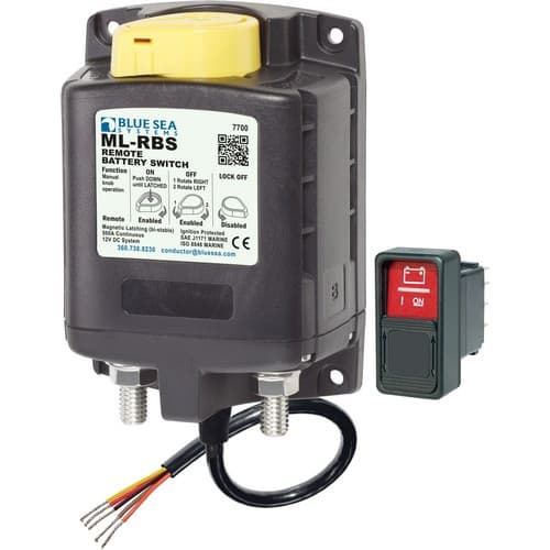 (image for) Blue Sea Systems, 7700, ML-RBS Remote Battery Switch with Manual Control - 12V DC 500A