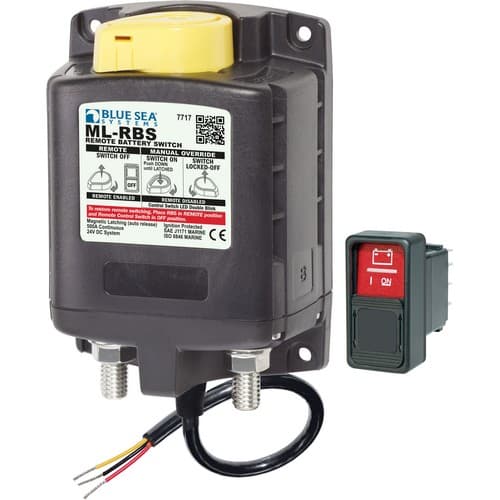 (image for) Blue Sea Systems, 7717, ML-RBS Remote Battery Switch with Manual Control Auto-Release - 24V