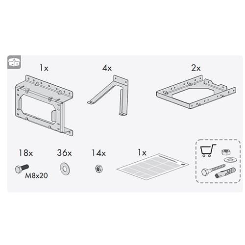 (image for) SMA, UMS_KIT-10, Universal Mounting Bracket for Core 1