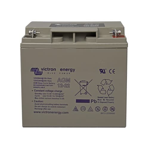 (image for) Victron Energy, BAT212200084, 12V/22Ah AGM Deep Cycle Battery