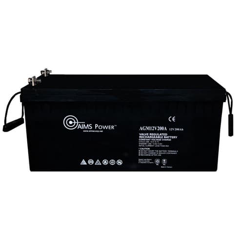 (image for) AIMS Power, AGM12V200A, AGM 12V 200Ah Deep Cycle Battery Heavy Duty