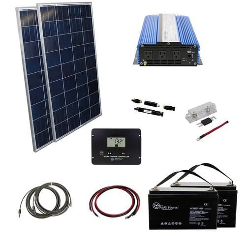 (image for) AIMS Power, KITD-1500W380W, 380 Watt Solar With 1500 Watt Inverter 12V