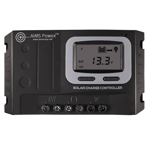 (image for) Aims Power, SCC20A, 20 Amp PWM Solar Charge Controller