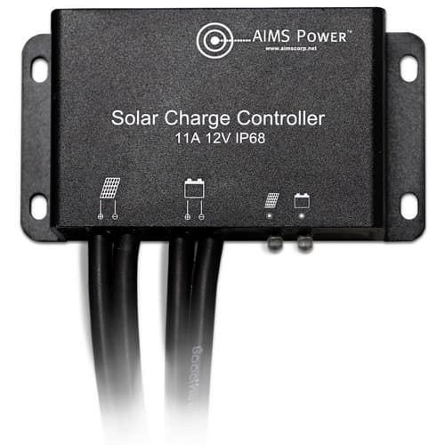 (image for) Aims Power, SCC11ARPM, Solar Charge Controller Waterproof 11 Amps with Cables