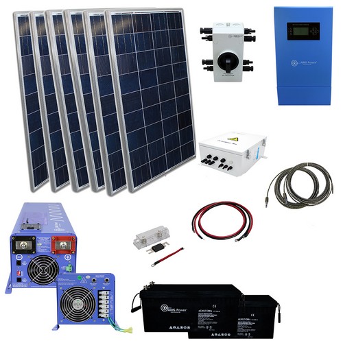 (image for) AIMS Power, KITB-4K48240, 720 Watt Solar With 4000 Watt Pure Sine Power Inverter Charger 48Vdc 120/240 Vac Kit 