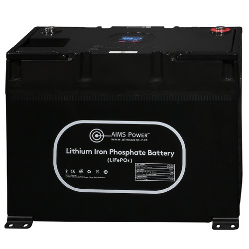 (image for) AIMS Power, LFP12V135A, LiFePO4 12 volt 104 AH Lithium Battery - Bluetooth - Wake Up - Heater