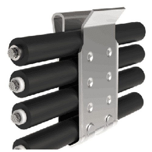 (image for) AIMS Power, PV-CC4X-10PK, PV Wire Clips - Holds up to 4 - 10AWG wires per clip attaches to solar panel frame -10pk