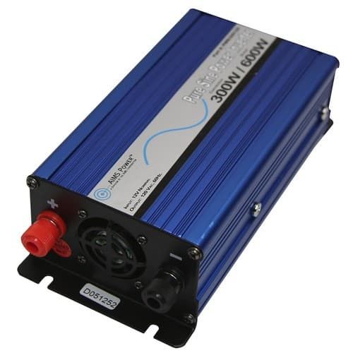 (image for) AIMS Power, PWRI30012S, 300 Watt Pure Sine Power Inverter