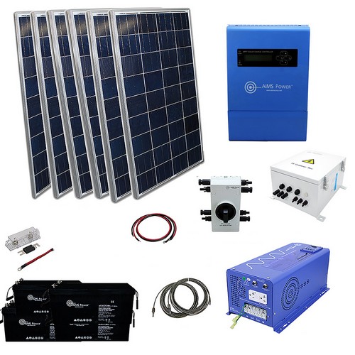 (image for) AIMS Power, KITD-2K48V1920W, 1920 Watt Solar With 2000 Watt Pure Sine Power Inverter Charger 120Vac 48Vdc