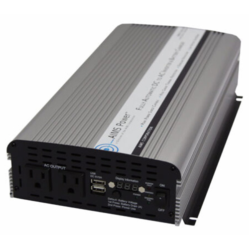 (image for) AIMS Power, PWRIC150012W, 1500 Watt Power Inverter with Battery Charger and Transfer Switch