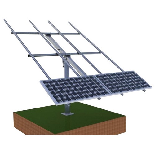 (image for) AIMS Power, PV-6X250POLE, Single Pole Mount Rack For Pv Solar Panels Heavy Duty - Fits 6 Panels