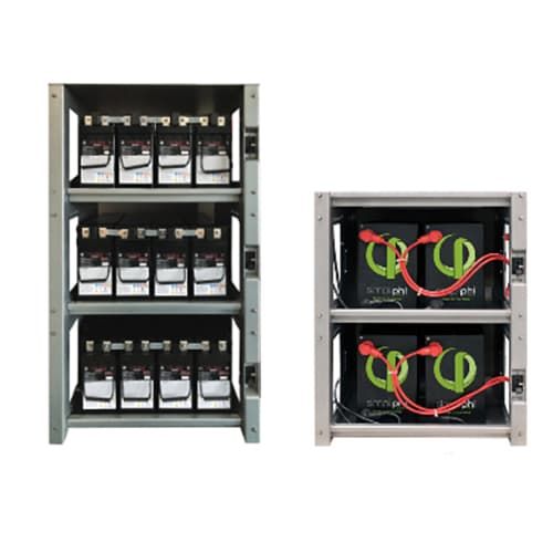 (image for) Outback Power, IBR-2-48-175-LI, 2-shelf comprehensive battery enclosure for lithium Ion batteries. Includes cabling, DC disconnects providing series string overcurrent protection, 48 VDC configuration