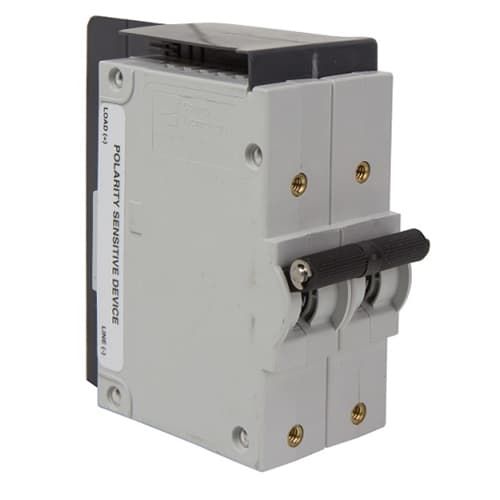(image for) Outback Power, PNL-75-DC-RT, Relay-trip breaker, 75 Amp, 300 VDC, single pole, two panel-mount spaces
