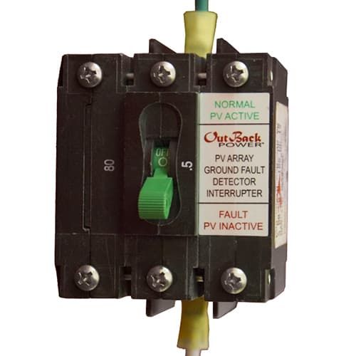 (image for) Outback Power, PNL-GFDI-80D, PV Ground-Fault Detector Interrupter 80 Amp 150 VDC two pole panel mount