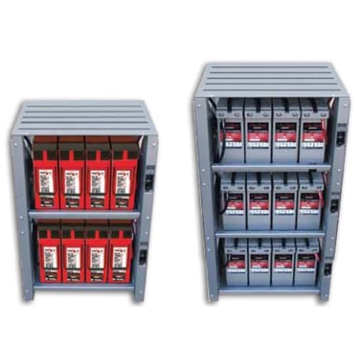 (image for) Outback Power, IBR-3-48-175, 3-shelf comprehensive battery enclosure with cabling, DC disconnects providing series string overcurrent protection, 48 VDC configuration