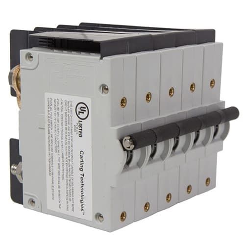 (image for) Outback Power, PNL-75Q-DC-RT, Relay-trip breaker, 75 Amp, 300 VDC, quad pole, five panel-mount spaces