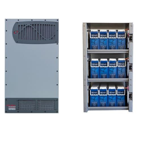 (image for) Outback Power, SE-830BLU-300AFCI, Systemedge Package with FPR-8048A-300AFCI, IBR-3-48-175, Twelve Nsb190Ft BLUe+, 32 OBFRS-01, OBFRS-ESW1, Two FWPV6-Fh600