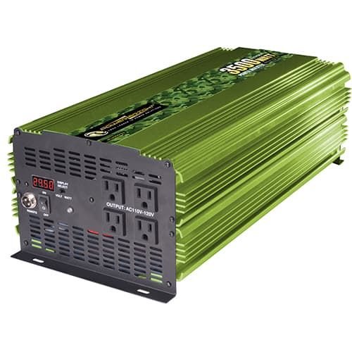 (image for) Power Bright, ML3500-24, 24V 3500W continuous / 7000 watt peak, modified wave inverter, dual AC outlet, low voltage, overload & temperature protection, LED display, 1 year warranty