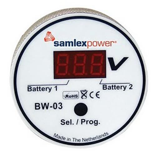 (image for) Samlex America, BW-03, Battery Monitor 12 or 24 VDC Programmable Single Battery