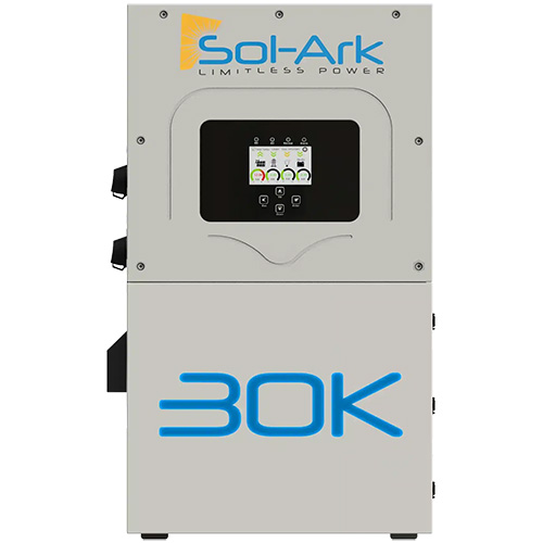 (image for) Sol-Ark, SA-30K-3P, 30kW Inverter 208VAC 3-Ph, High Voltage DC Battery, Indoor/Outdoor