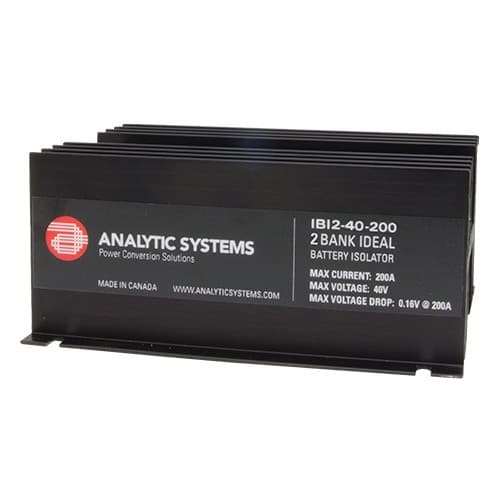 (image for) Analytic Systems, IBI2-40-200, 200A, 40V 2 Bank Ideal Battery Isolator