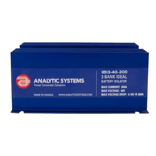 (image for) Analytic Systems, IBI3-40-200, 200A, 40V 3 Bank Ideal Battery Isolator