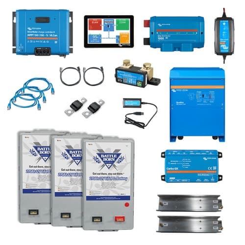 Kit solaire 12v-24v 2x150Wc + batteries 400Ah