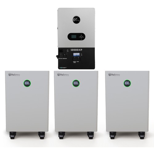 (image for) BigBattery, K0156, Nexus + EG4 12000XP V2 Off-Grid Inverter, 1x 12000XP + 3x NEXUS