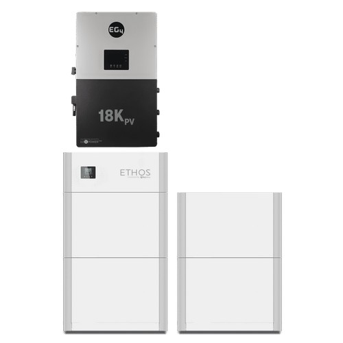 (image for) BigBattery, K0956, ETHOS Battery & 18kPV Hybrid Inverter (ESS) | 10.24–46.1kWh | UL9540 | Grid-Tied Home Solar System (18kW PV), 1x 18kPV + 4x ETHOS