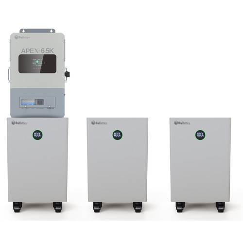 (image for) BigBattery, K0193, NEXUS + APEX-6.5K Off-Grid System, 3x NEXUS + 1x APEX 6.5K