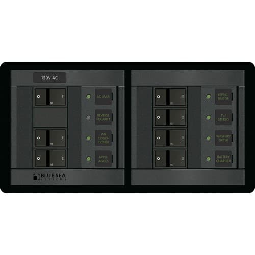 (image for) Blue Sea Systems, 1230, 120 Volt AC Main + 6 Positions