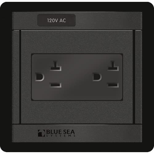 (image for) Blue Sea Systems, 1479, 360 Panel - 120V AC Dual Outlet