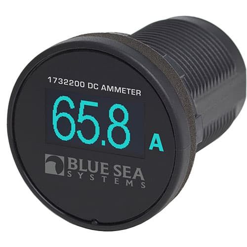 (image for) Blue Sea Systems, 1732200, Mini OLED Ammeter - Blue