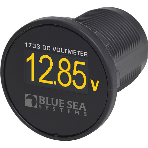 (image for) Blue Sea Systems, 1733, Mini OLED DC Voltmeter - Yellow