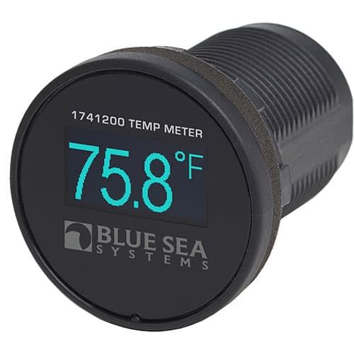 (image for) Blue Sea Systems, 1741200, Mini OLED Temperature Monitor - Blue