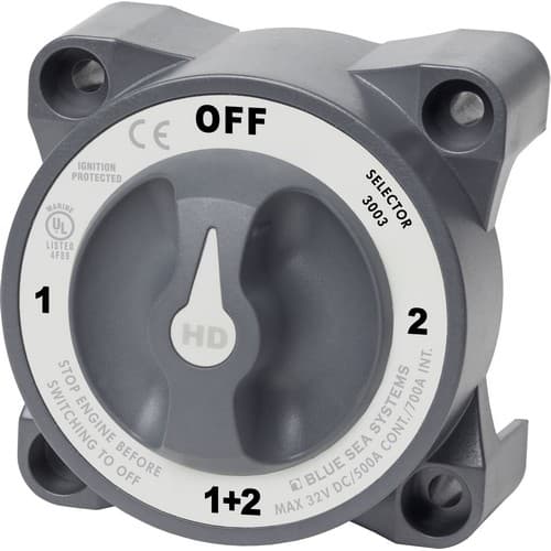 (image for) Blue Sea Systems, 3003, HD-Series Heavy Duty Selector Battery Switch with AFD