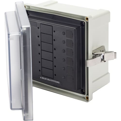 (image for) Blue Sea Systems, 3113, SMS Surface Mount System Panel Enclosure - 6 Circuit Blank