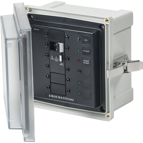 (image for) Blue Sea Systems, 3121, Enclosure SMS Panel 230VAC ELCI 16A