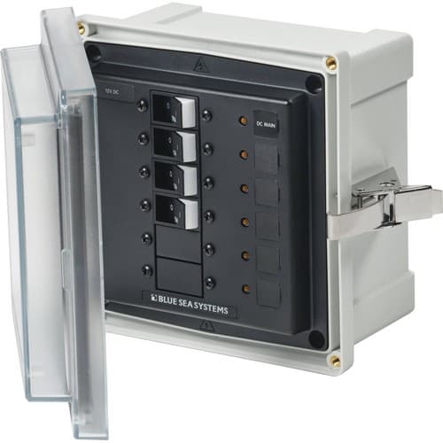(image for) Blue Sea Systems, 3133, Enclosure SMS Panel 12/24VDC Main/3CB