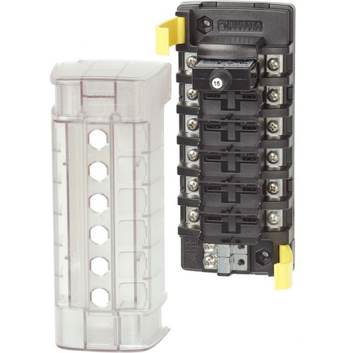 (image for) Blue Sea Systems, 5050, ST CLB Circuit Breaker Block - 6 Independent Circuits