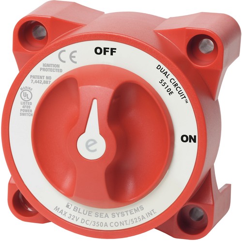 (image for) Blue Sea Systems, 5510e, e-Series Dual Circuit Battery Switch