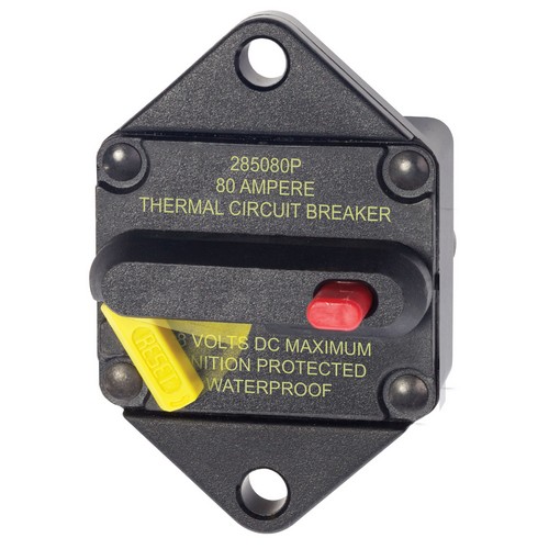 (image for) Blue Sea Systems, 7086, 285-Series Circuit Breaker - Panel Mount 80A