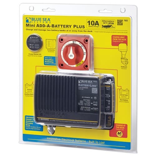 (image for) Blue Sea Systems, 7653, Mini Add-A-Battery Plus Kit - 65A - Bare Wire (European)