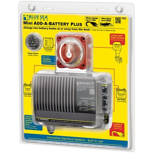 (image for) Blue Sea Systems, 7655, Mini Add-A-Battery Plus Kit - 65A